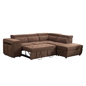 Factory cheap price sofa bed new product leather corner folding sofa bed with storage ottoman sofa cum bed
