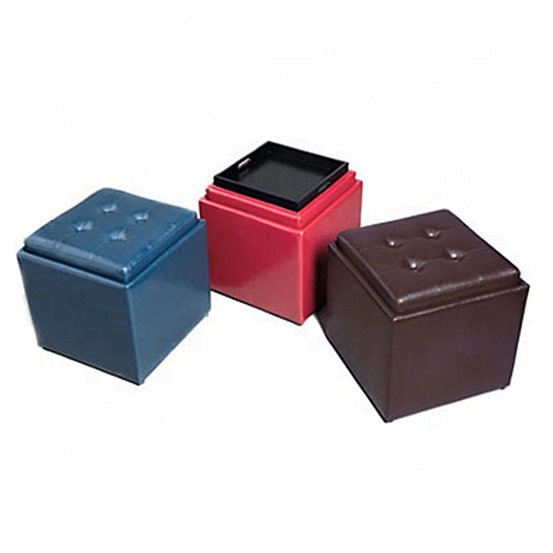 Wholesale price folding ottoman bench colorful new design home furniture leisure square bench ottoman