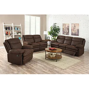 American Style Factory  Supplier Wholesale  Price Living Room Sofa Leather Manual Recliner Sofa