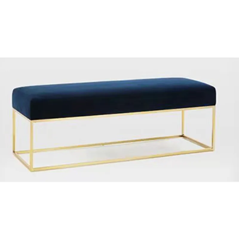 2019 New products home furniture Linen PVC folding storage ottoman bench with leg