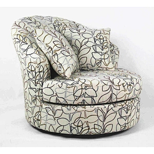 Sofa fabric round floor chair sitting for living room