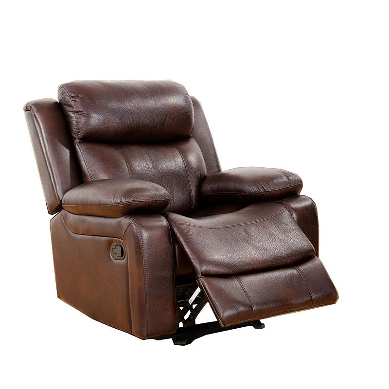 Modern style living room 2019 Newest Brown leather with backrest high quality recliner sofa chair