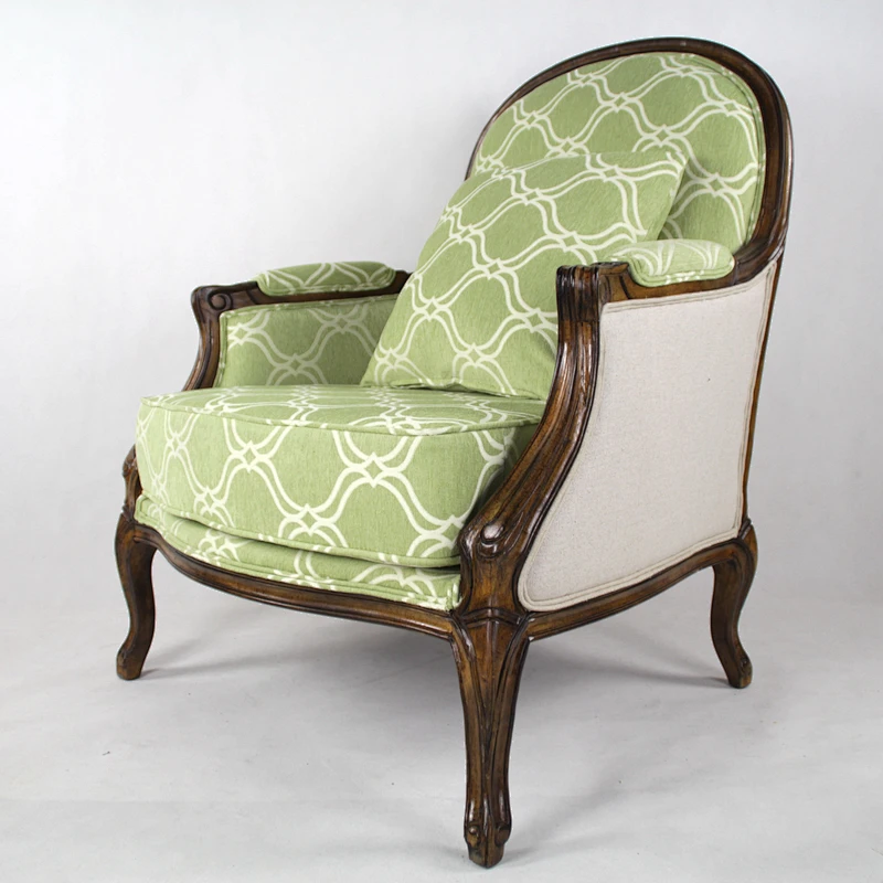 Frank Furniture Italian Antique Wholesale Dining Chair Brushed Wooden Upholstery Fabric Dining Chair