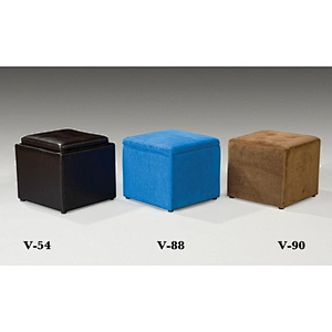 Factory price gray coffee table blue leather ottoman footstools and ottomans