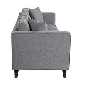 High Quality Three Seat Fabric Modern Furniture Sofa With Walnut Wood Legs