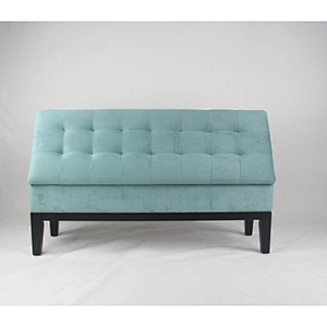 Cheap Factory modern design Non-toxic high quality green long living room ottoman bench