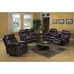 Hot Sale Comfortable Modern Red Air  Leather Living Room Furniture  Recliner Sofa