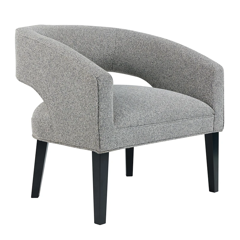 Light gray modern simple and comfortable style pure wooden footstool high quality living room seat chair