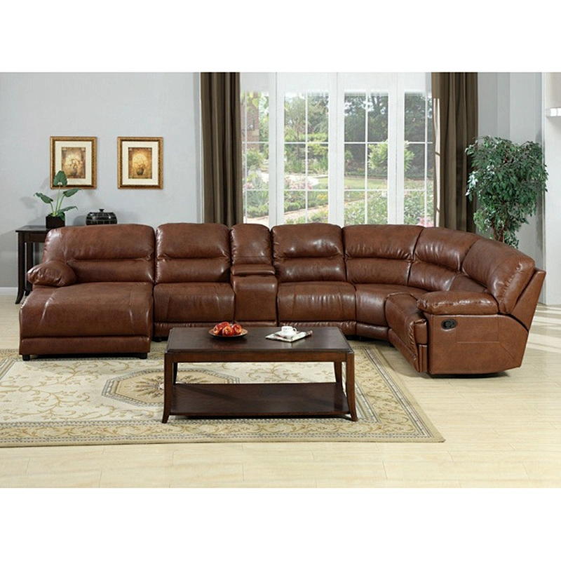 Frank furniture  leather recliner sofa L shaped sofa recliner with recliner chaise lounge sofa set 7 seater living room sofas
