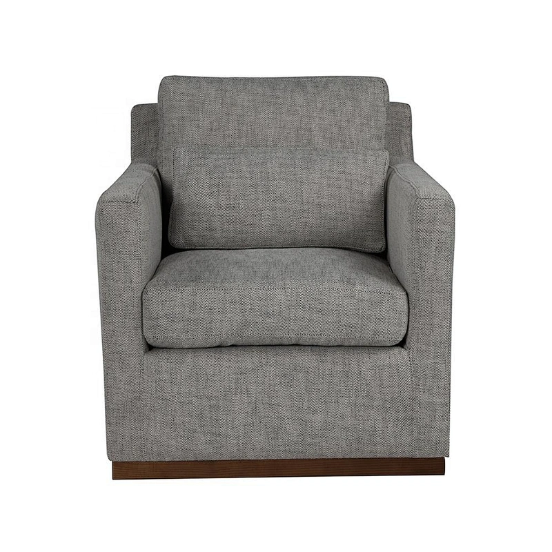 Fashion  Design Leisure Style Gray Linen Bedroom Sofa Chair With Pillow  For Living Room