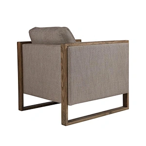 New Model High Quality Living Room Furniture Wooden Frame Grey Velvet  Material Sofa Chair