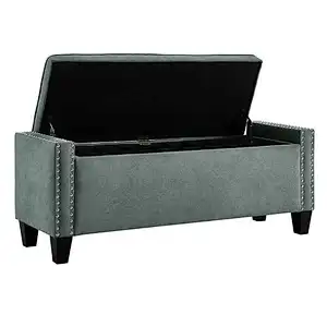 Comfortable luxury short plush fabric with beautiful bubble design High quality living room storage bench ottoman