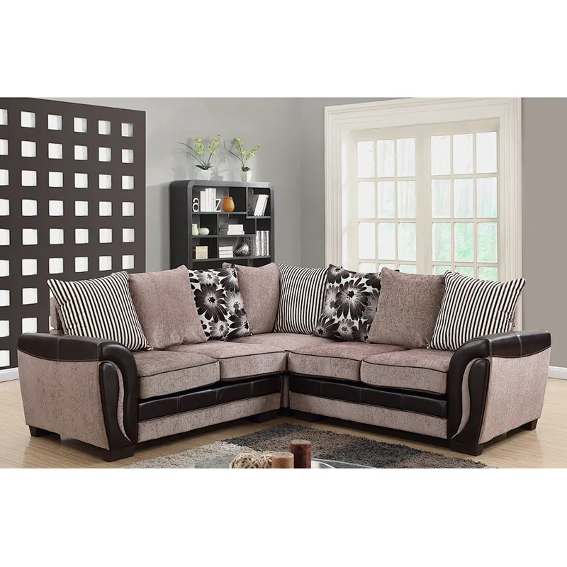 Frank Furniture UK Top Sales Sectional Sofa Modern Living Room Scattered Pillows Corner Sofa Sectional