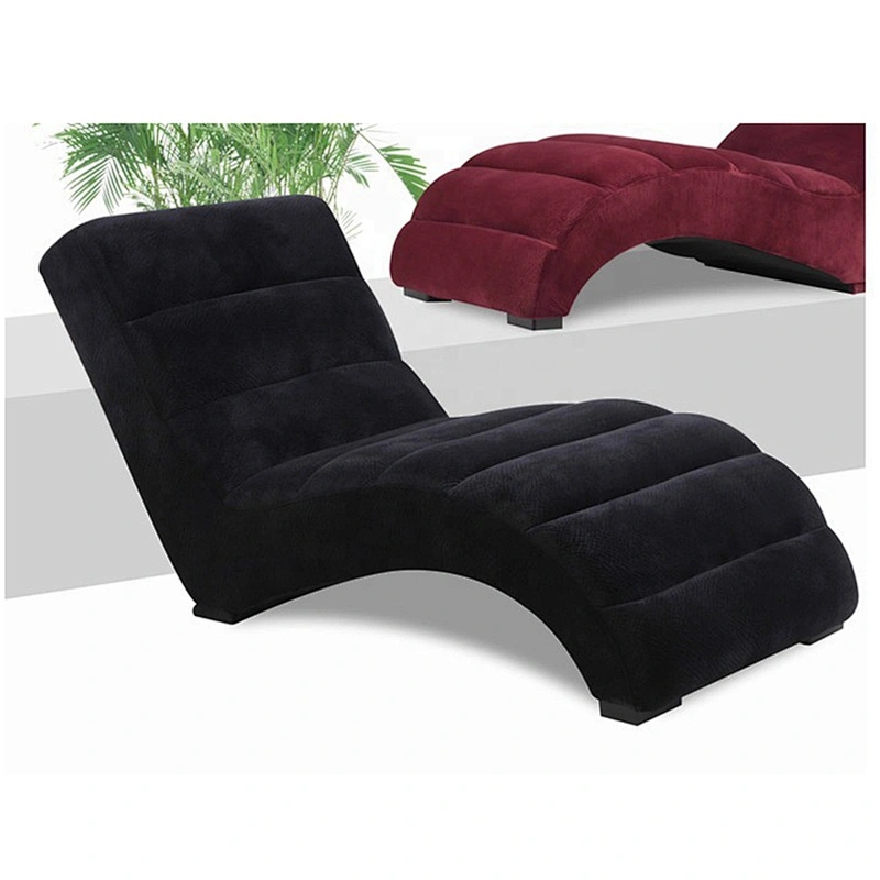 Hot sale  elegant  material chaise longue simple indoor furniture fabric chaise lounge