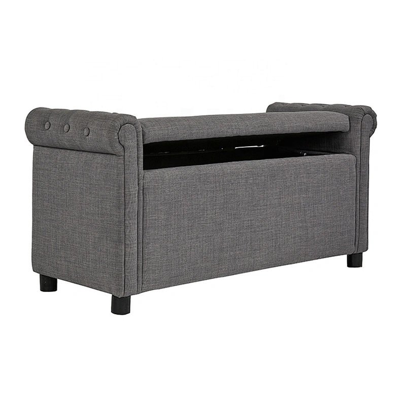 Cheap factory direct price bedroom furniture ottoman hot selling modern storage wooden bench
