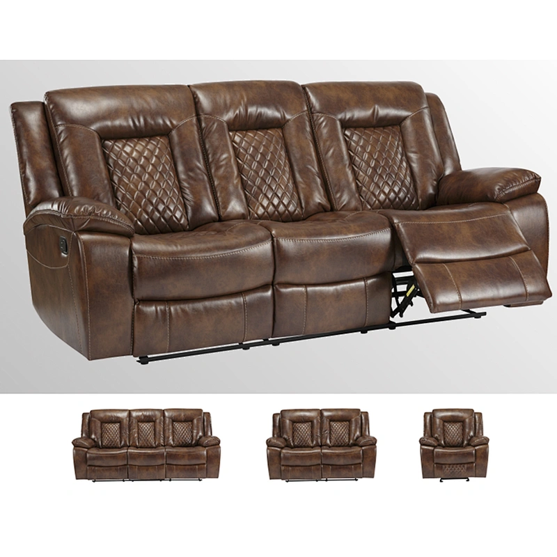 Frank Furniture Italian Real Leather Electric Recliner Sofa Loveseat Chair Home Theater Comfortable Recliner Sofa Set