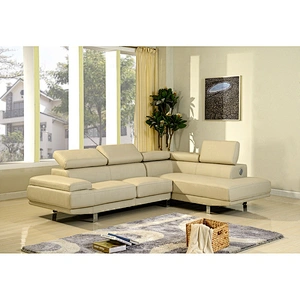 Furniture supplier French style L shaped sofa living room furniture  factory price leather sofa set