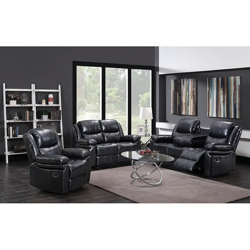 Frank Furniture  Classical Design Luxury Leather Recliner Chair Living Room Sofa Recliner Sofa Set Modern
