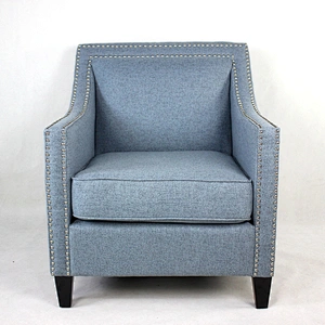 Home furniture armchair with nail living room furniture chairs fabric leisure chair