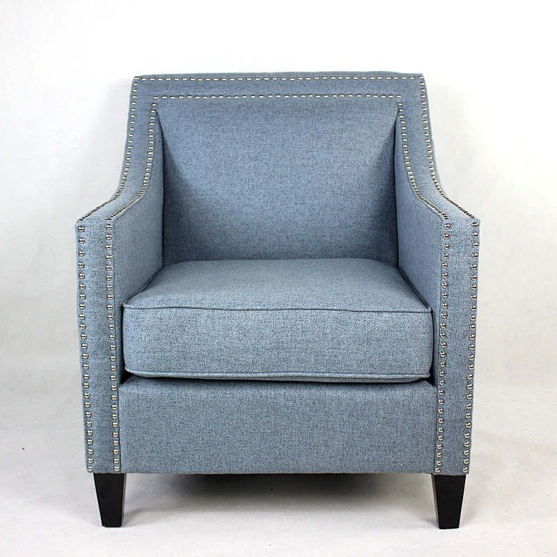 Home furniture armchair with nail living room furniture chairs fabric leisure chair