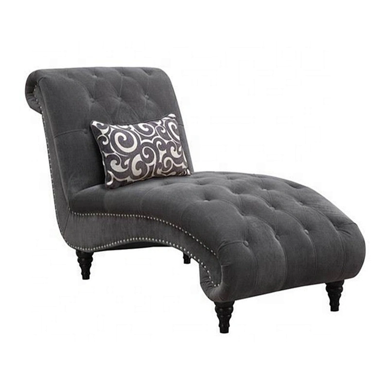 High quality simple and elegant longue chaise customized material  indoor furniture fabric chaise lounge