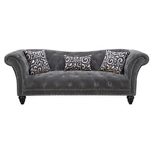 Factory Price Fashion Style Delicate Living Room Furniture Simple Loveseat Sofa