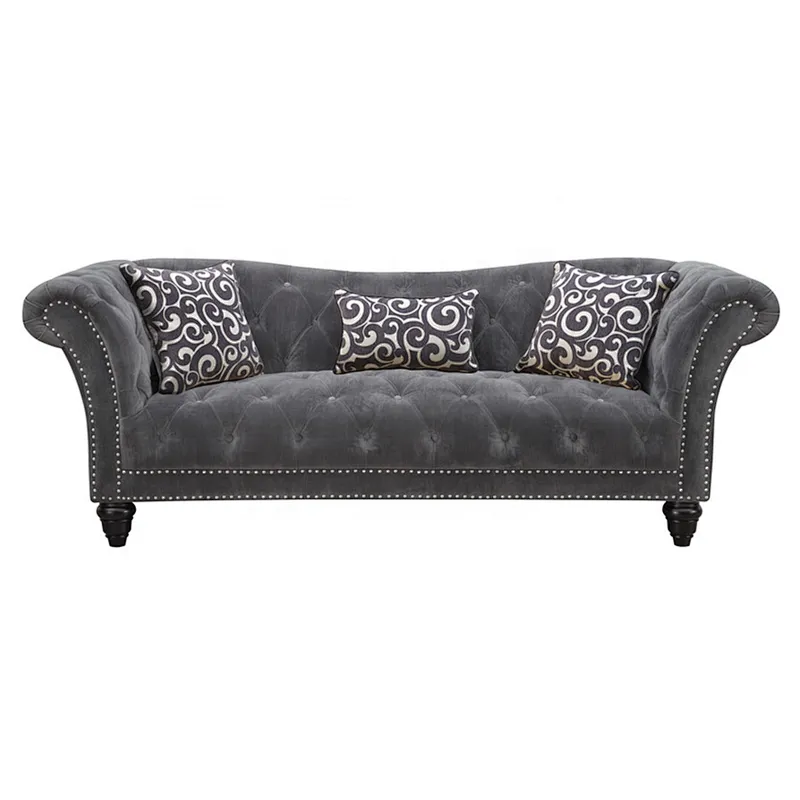 Factory Price Fashion Style Delicate Living Room Furniture Simple Loveseat Sofa