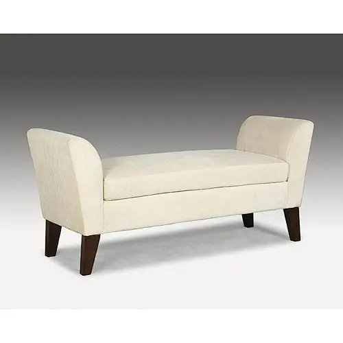 2019 Newest touching soft modern style beautiful and comfortable high quality chenille bench ottoman