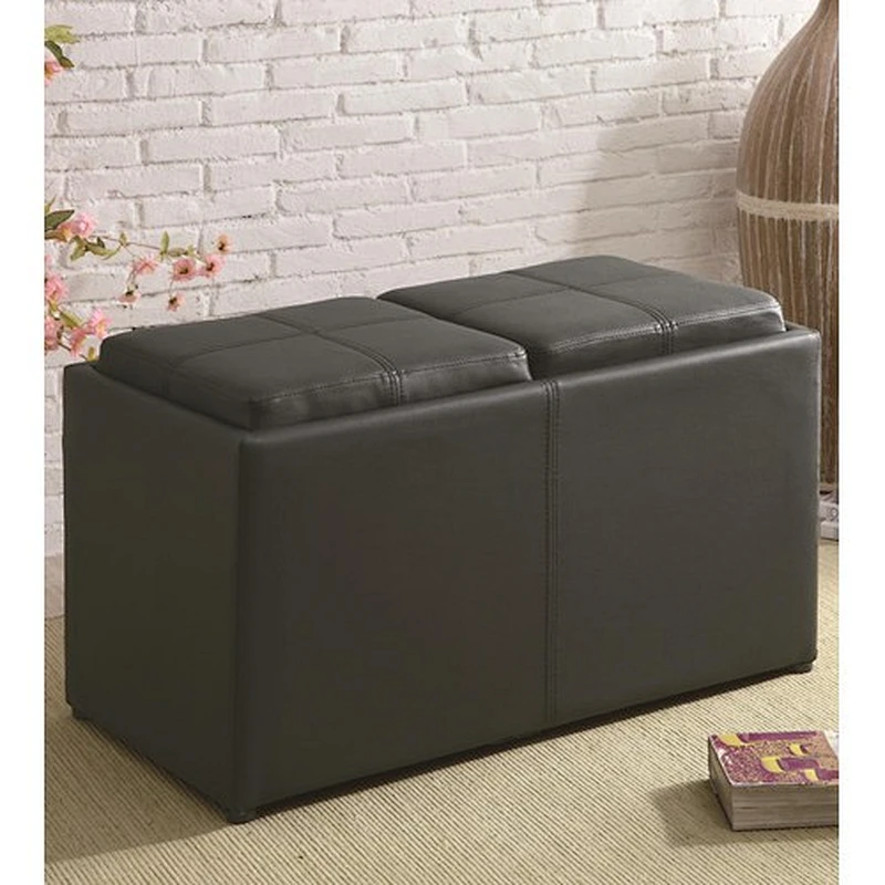 Rectangular high quality and reasonable simple design with sitting stool living room storage ottoman