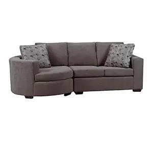 Modern white color leather recliner L shape living room sofas