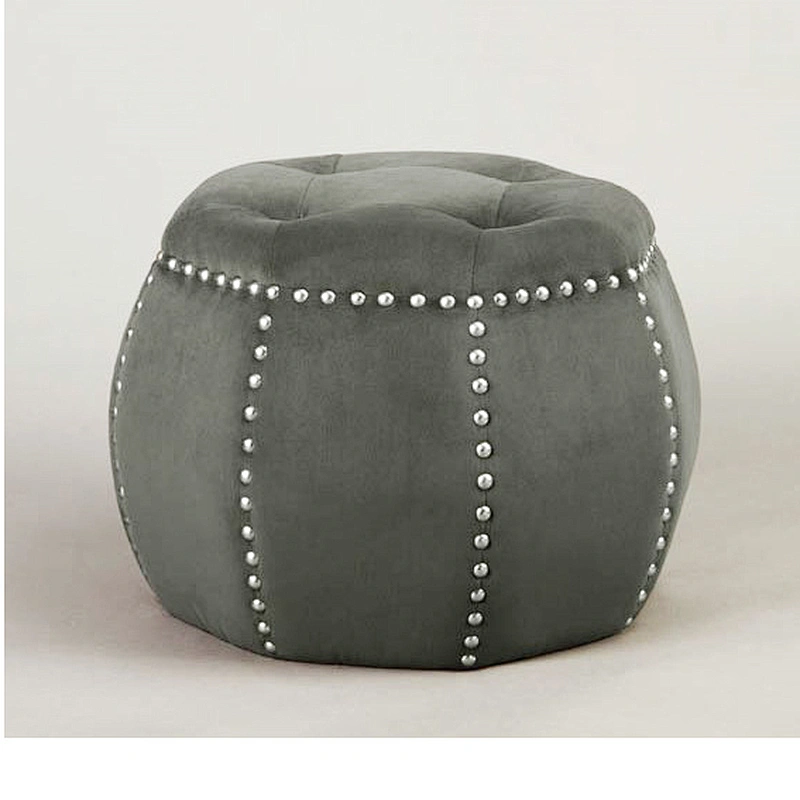 Frank Furniture Hot Selling Cheap Price Ottoman Stool Fabric Velvet Bedroom Ottoman Bench