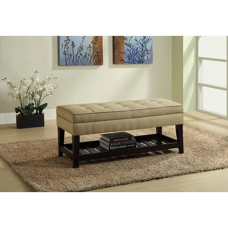 Frank Furniture Simple Design Cheap Price Ottoman Stool Fabric Upholstery With Nails Ottoman Bench