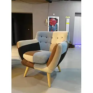 Frank Furniture European Nordic Chair Office Home Living Room Wooden Frame Relax Lounge Arm Chair
