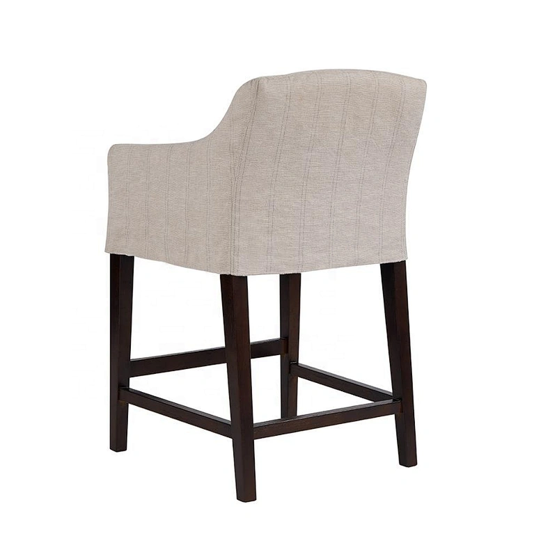 High Quality Beautiful Modern Design Dining Chair Linen Material  Wood Chair For Dining Room