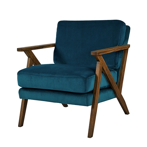 Frank Furniture Solid Nordic Chair Accent Wooden Frame High Quality Velvet Modern Accent Chair