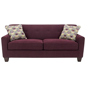 Purple sponge cushion high quality fabric with buckle health loveseat living room large sofa