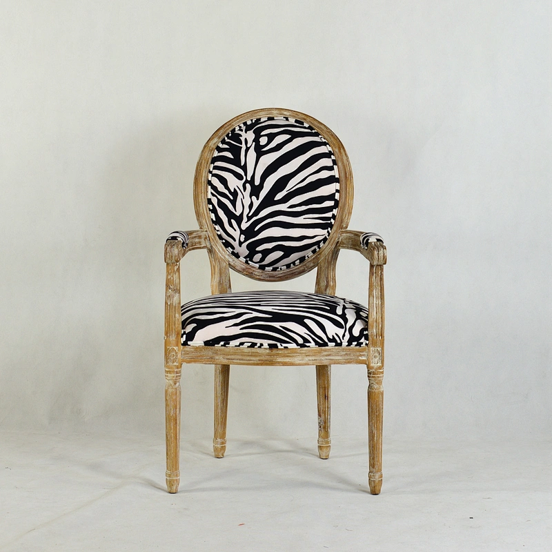 Frank Furniture Italian Antique Wholesale Dining Chair Brushed Wooden Upholstery Fabric Dining Chair
