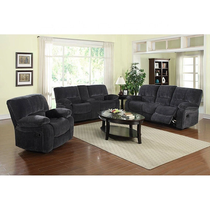 Hot selling corner recliner sofa with cup holder fabric and leather recliner sofa home furniture sectional trend recliner chair