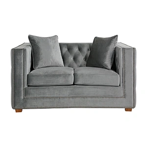 European style simple sectional sofa with fabric sofa set 7 seater living room furniture set fashion nail design