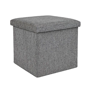 2019 Newest  Design High Quality Grey Leisure Style Foldable Storage Ottoman&Bench