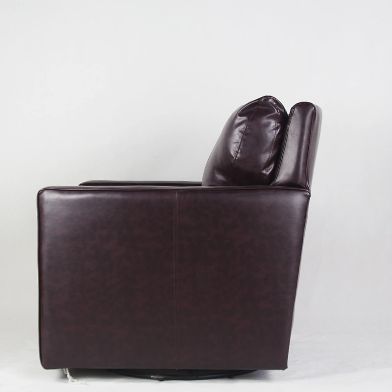 Frank Furniture Comfortable Living Room Leather Chair Accent Swivel Lounge Chair