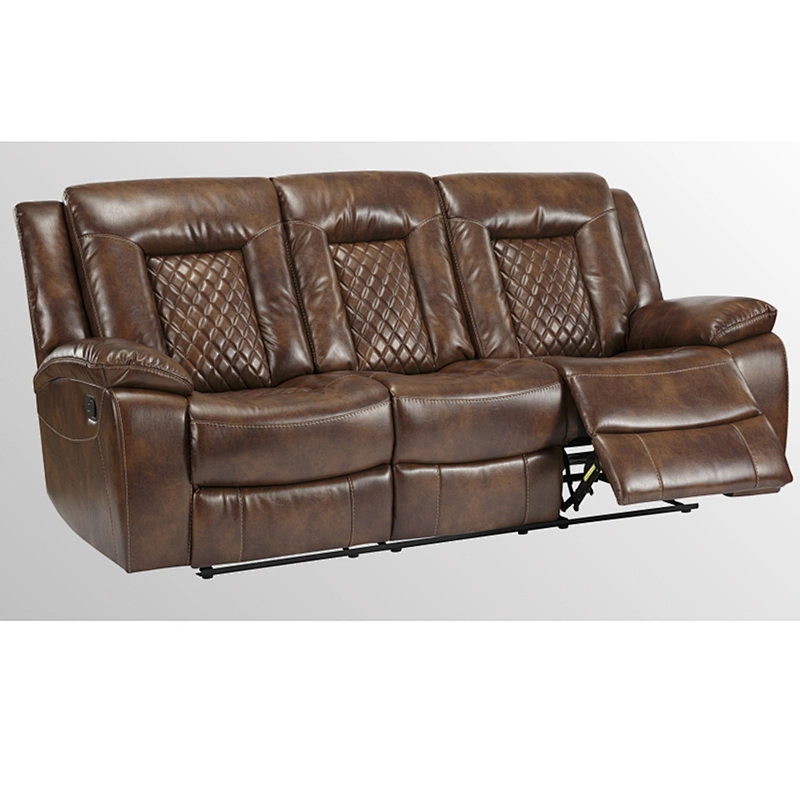 Frank Furniture Hot Selling Leather Electric Recliner Sofa Corner Sofa With Console Cup Holder 3 2 1 Recliner Sofa Set