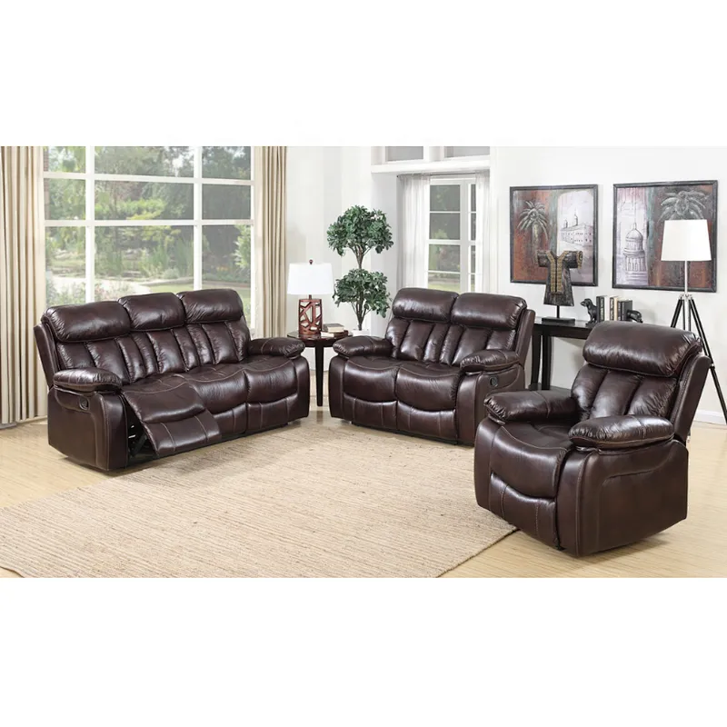 Modern design sofa set 7 seater luxury simple leisure leather sectional modern sofa set for living room
