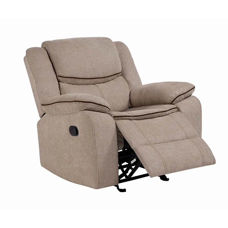 Newest 2019 hot selling living room furniture Beige soft ant linen single high quality recliner