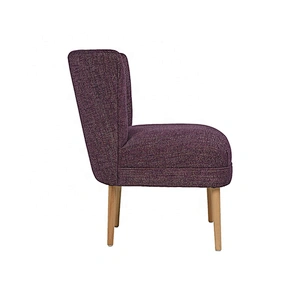 Comfort Modern Living Room Chairs Leisure Chairs Sofa Purple Cotton and Linen