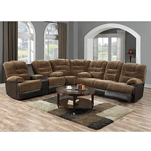 Hot selling corner recliner sofa with cup holder fabric and leather recliner sofa home furniture sectional trend recliner chair