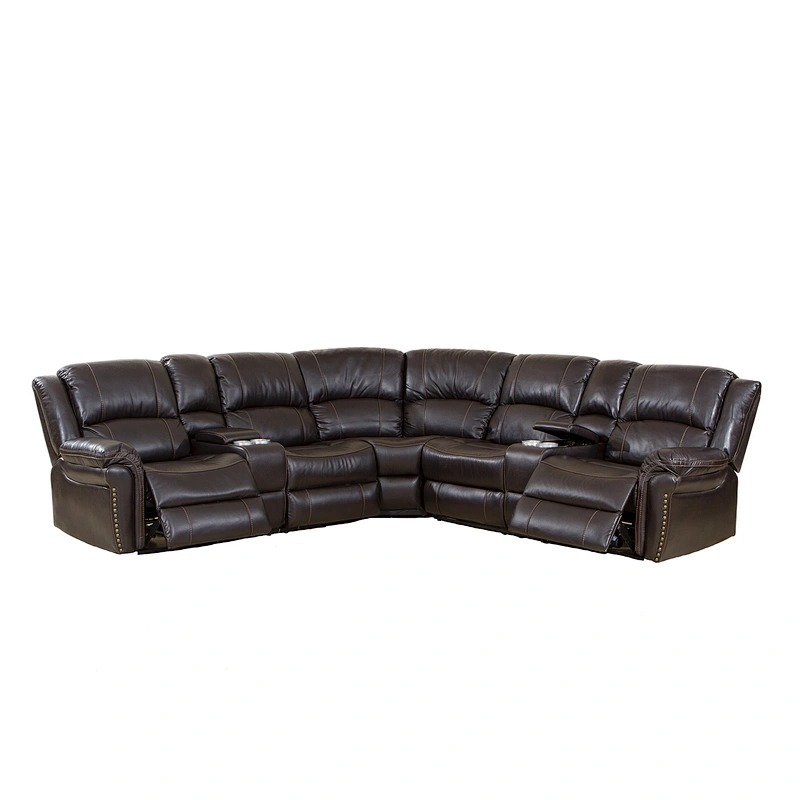 Modern style 2019 luxury living room health and comfortable high quality corner recliner sectional sofa