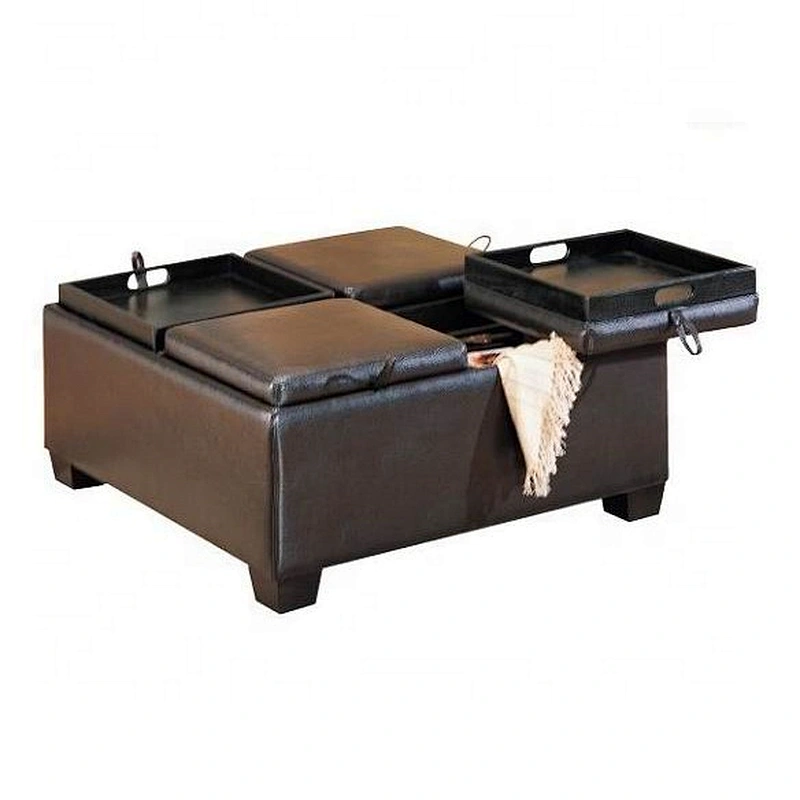 Furniture factory low price bedroom furniture ottoman hot selling modern square storage ottoman