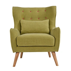 Leisure  Design  Factory Price Hot Sale Living Room Furniture  Linen Sofa Chair With Pillow