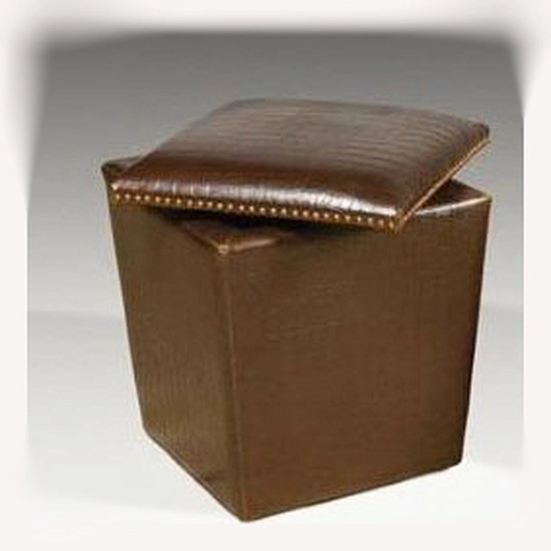 leather ottoman folding storage pouffe toy box , indian ottoman